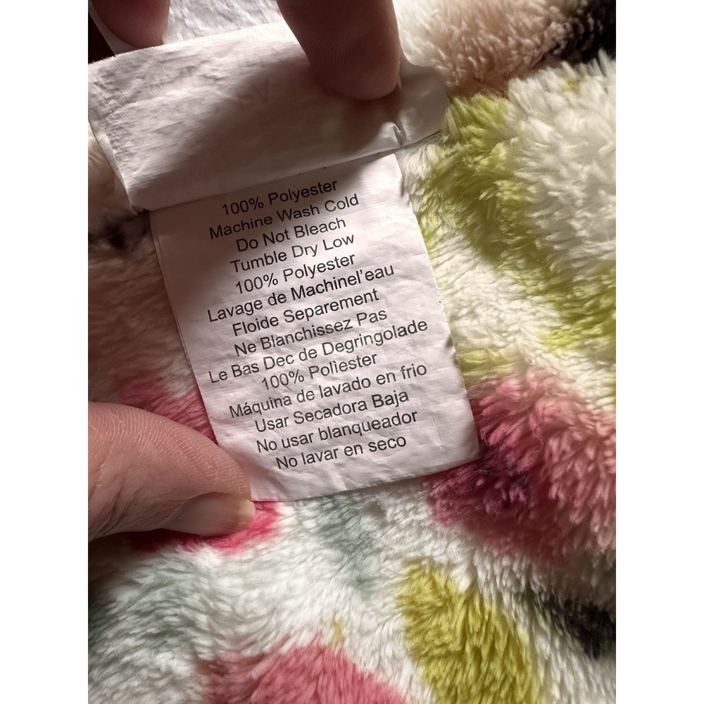 Baby Thro Rilynn Bunny Rabbit Floral Lovey Security Blanket Oversized 30x30 RARE - Picture 3 of 11